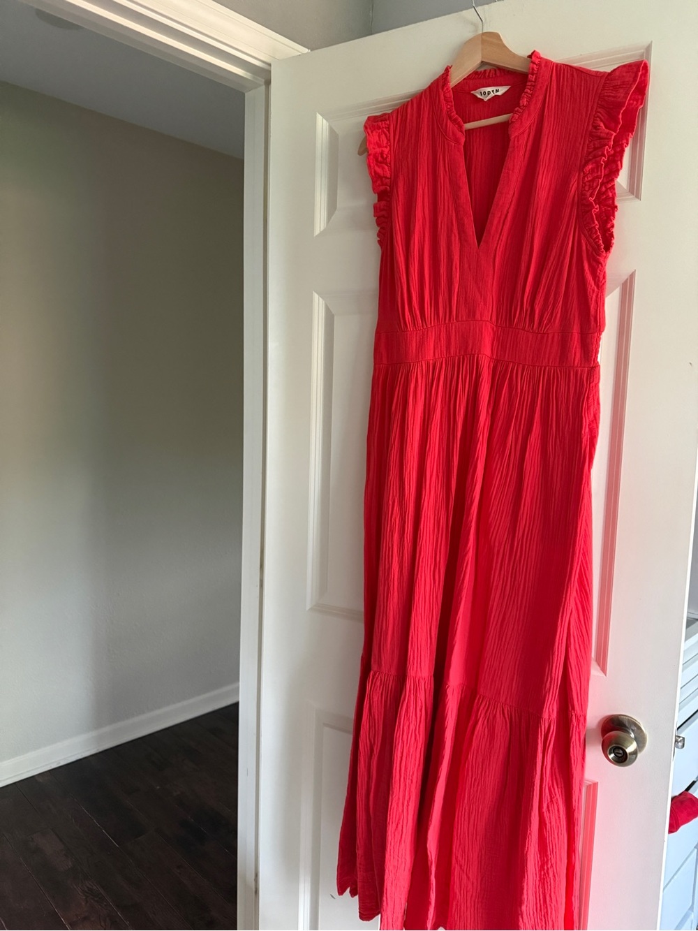 Boden double cloth dress in strawberry tart red